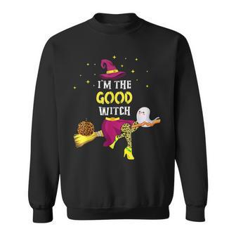 Im The Good Witch Halloween Pumpkin Leopard Costume Gift Sweatshirt - Seseable