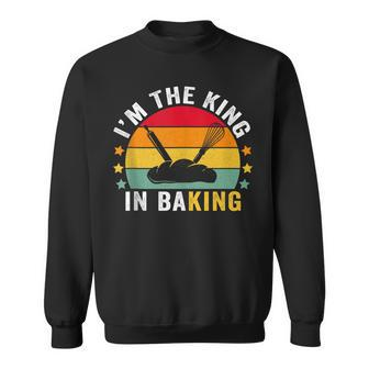 Im The King In Baking - Funny Baker Chef Retro Sunset Sweatshirt - Thegiftio UK