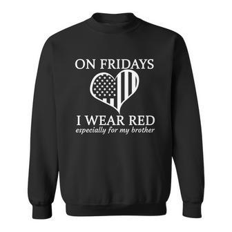 In Fridays I Wear Red Personalize Custom Text Sweatshirt - Thegiftio UK