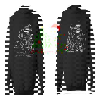 Is This Jolly Enough Noel Black Cat Merry Christmas Sweatshirt - Thegiftio