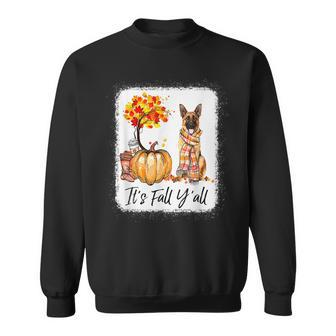 Its Fall Yall German Shepherd Dog Halloween Thanksgiving Men Women Sweatshirt Graphic Print Unisex - Thegiftio UK