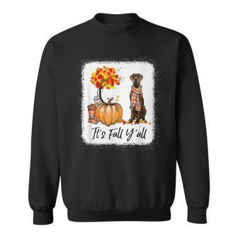 Its Fall Yall Great Dane Dog Lovers Thanksgiving Halloween Men Women Sweatshirt Graphic Print Unisex - Thegiftio UK