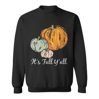Its Fall Yall Pumpkin Illustration Graphic Design Printed Casual Daily Basic Sweatshirt - Thegiftio UK