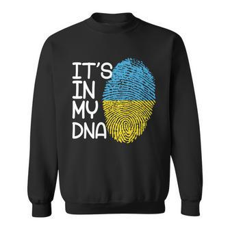 Its In My Dna Ukraine Fingerprint Sweatshirt - Monsterry