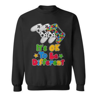 Its Ok To Be Different Autism Awareness Video Gamer Sweatshirt - Monsterry