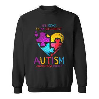 Its Okay To Be Different Autism Awareness Month Tshirt Sweatshirt - Monsterry UK