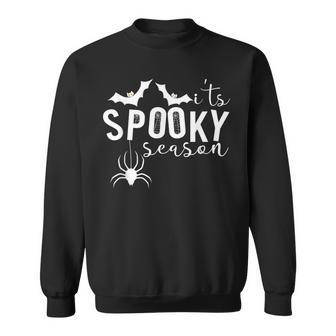 Its Spooky Season Scary Spooky Halloween Party Spider Sweatshirt - Seseable