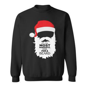 Its The Most Wonderful Time For A Beard Graphic Design Printed Casual Daily Basic Sweatshirt - Thegiftio UK