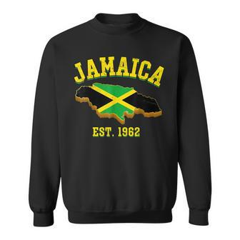Jamaica Independence Day Jamaican Flag Map Pride Sweatshirt - Thegiftio UK