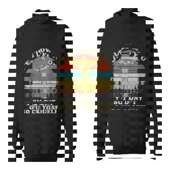 Jesus Loves You But I Dont Go Fuck Yourself Graphic Design Printed Casual Daily Basic Sweatshirt - Thegiftio