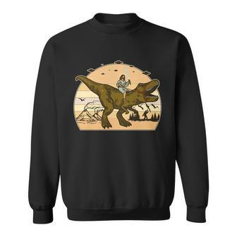 Jesus Riding T-Rex Dinosaur Funny Vintage Sweatshirt - Monsterry DE