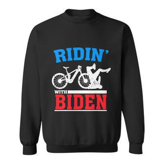 Joe Biden Falling Funny Ridin With Biden Sweatshirt - Thegiftio