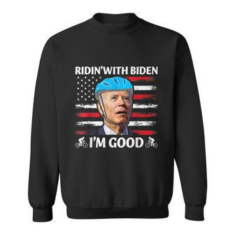 Joe Biden Falling Off His Bicycle Funny Biden Falls Off Bike V6 Sweatshirt - Monsterry CA