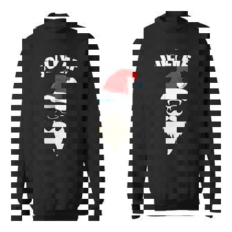 Jolly Af Hipster Santa Graphic Design Printed Casual Daily Basic Sweatshirt - Thegiftio