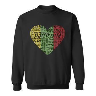 Juneteenth Celebrate Heart Black History Sweatshirt - Monsterry