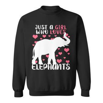 Just A Girl Who Loves Elephants Sweatshirt - Monsterry CA