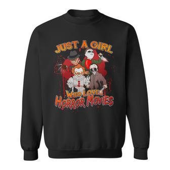 Just A Girl Who Loves Horror Movies Tshirt Sweatshirt - Monsterry CA