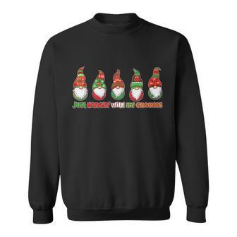 Just Hanging With My Gnomies Christmas V2 Sweatshirt - Thegiftio UK