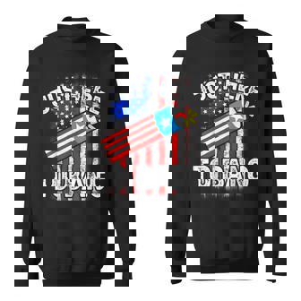 Just Here To Bang 4Th Of July American Flag Fourth Of July Sweatshirt - Seseable