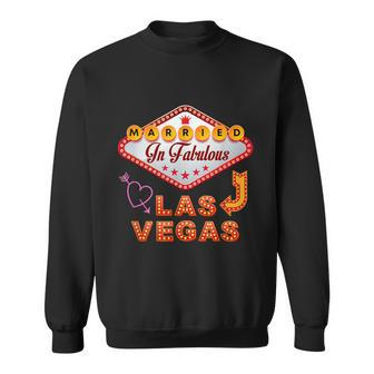 Just Married Couples Married In Las Vegas Graphic Design Printed Casual Daily Basic Sweatshirt - Thegiftio UK