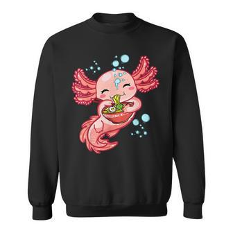 Kawaii Axolotl Ramen N Girls Kids Japanese Anime Lover Men Women Sweatshirt Graphic Print Unisex - Thegiftio UK