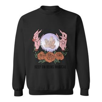 Keep On Being Magical Sublimation Halloween Day Retro Halloween Sweatshirt - Thegiftio UK