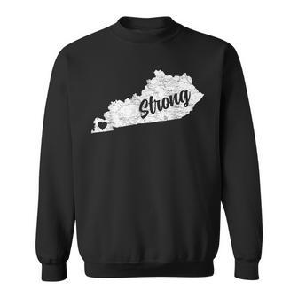 Kentucky State Map Kentucky Strong Sweatshirt - Thegiftio UK
