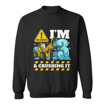 Kids Construction Truck 3Rd Birthday Boy 3 Bulldozer Digger Meaningful Gift Sweatshirt - Monsterry CA