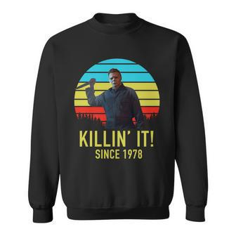 Killin It Since 1978 Retro Horror Movie Sweatshirt - Monsterry CA