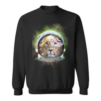 King Of The Universe Lion Space Astronaut Helmet Sweatshirt - Monsterry DE