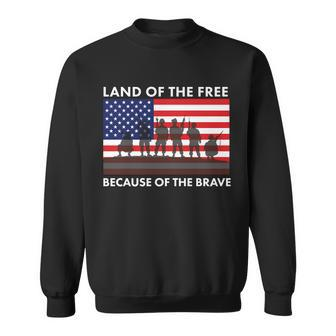 Land Of The Free Because Of The Brave Sweatshirt - Thegiftio UK