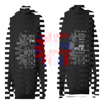 Land Of The Free Because Of The Brave Veteran Gift Graphic Design Printed Casual Daily Basic Sweatshirt - Thegiftio