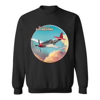 Larry Grossman - P-51 Mustang Plane Tshirt Sweatshirt - Monsterry