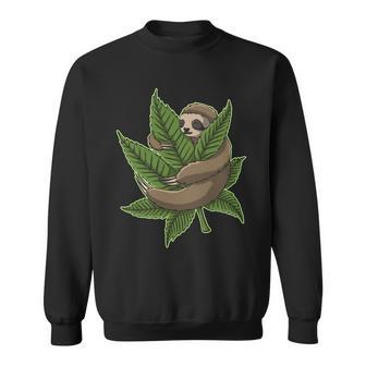 Lazy Sloth Cannabis Leaf Sweatshirt - Monsterry UK