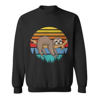 Lazy Sloth Retro Sunset Tshirt Sweatshirt - Monsterry AU