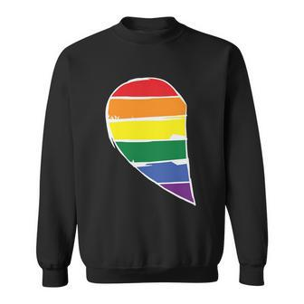 Left Half Of Heart Lgbt Gay Pride Lesbian Bisexual Ally Quote Sweatshirt - Monsterry DE