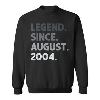Legend Since August 2004 18 Years Old 18Th Birthday Sweatshirt - Thegiftio UK