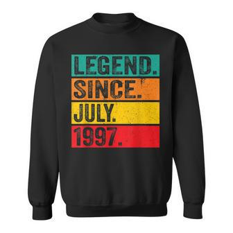 Legend Since July 1997 25Th Birthday 25 Years Old Vintage Sweatshirt - Seseable