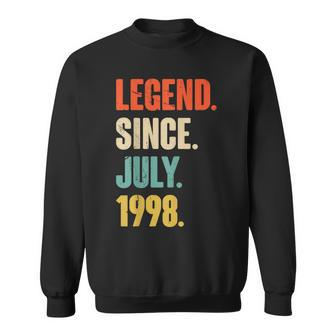 Legend Since July 1998 - 24 Year Old Gift 24Th Birthday Sweatshirt - Seseable