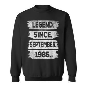 Legend Since September 1985 37 Years Old 37Th Birthday Gifts Men Women Sweatshirt Graphic Print Unisex - Thegiftio