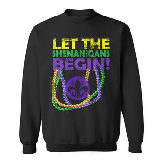 Let Shenanigans Begins Mardi Gras Sweatshirt - Monsterry CA