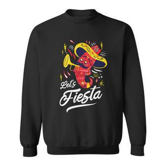 Lets Fiesta Chili Pepper Sweatshirt - Monsterry