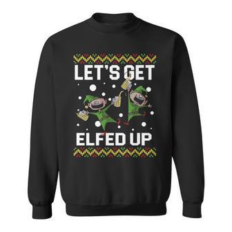 Lets Get Elfed Up Ugly Christmas Tshirt Sweatshirt - Monsterry
