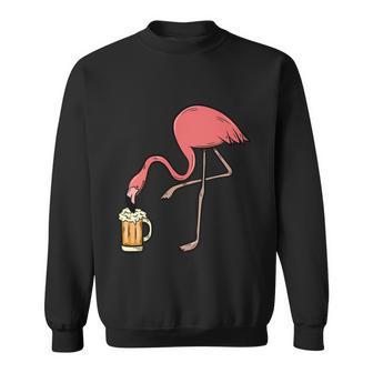Lets Get Flocked Up Funny Pink Flamingo Bird Beer Graphic Design Printed Casual Daily Basic Sweatshirt - Thegiftio UK