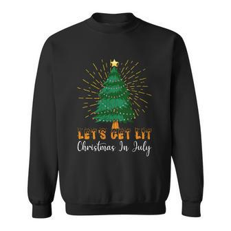 Lets Get Lit Funny Christmas In July Graphic Meaningful Gift Sweatshirt - Monsterry DE