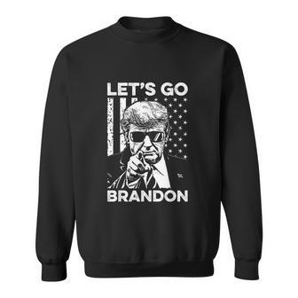Lets Go Brandon Conservative Anti Liberal Us Flag Sweatshirt - Monsterry CA