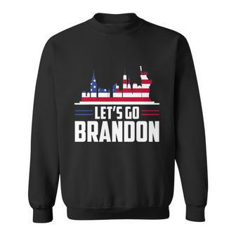Lets Go Brandon Conservative Usa Flag 4Th Of July Gift Sweatshirt - Monsterry DE