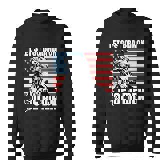 Lets Go Brandon Fjb Eagle American Flag Sweatshirt - Thegiftio