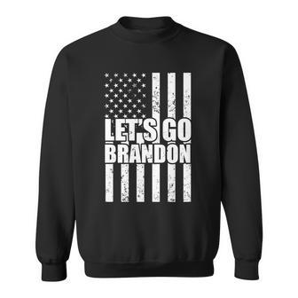 Lets Go Brandon Vintage American Flag Tshirt Sweatshirt - Monsterry CA