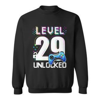 Level 29 Unlocked Video Game 29Th Birthday Boy Gamer Sweatshirt